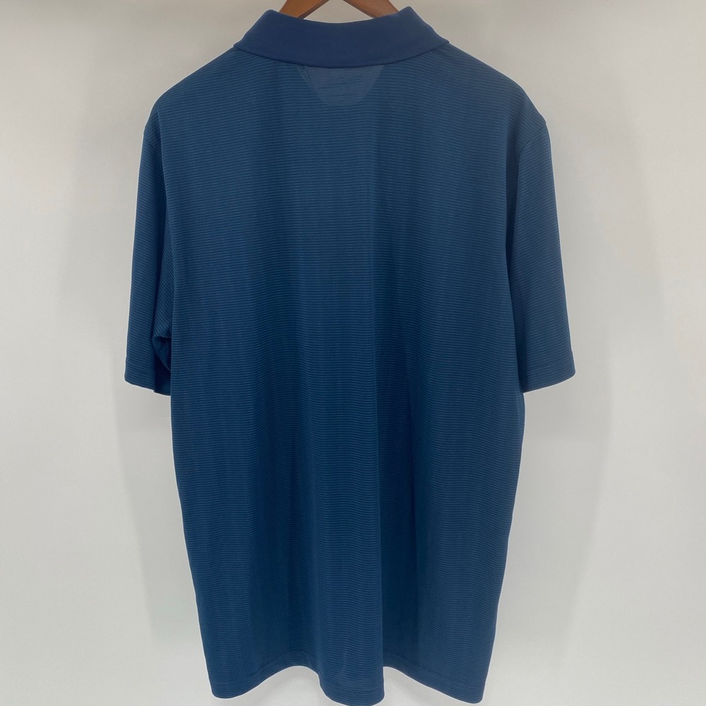 NEW Walter Hagen Essentials Polo Shirt Mens Extra Large Navy Blue Textured Golf - Picture 3 of 11